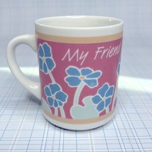 Abbey press "My Friend" stoneware coffee mug friendship prayer mug retro vintage